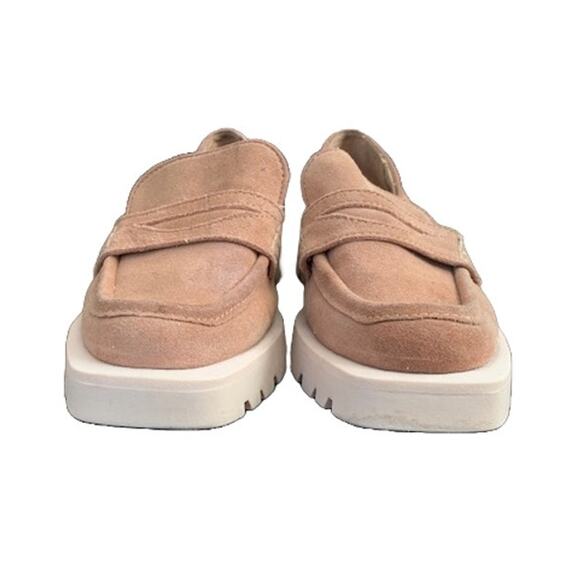 Dolce Vita-Zina Lug Sole Penny Loafers-Blush Suede-Chunky Platform-Women's-6 - Picture 5 of 7